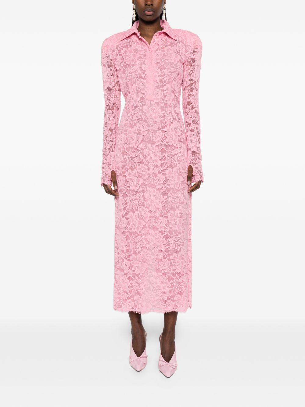 Abito in pizzo floreale in rosa Rowen rose - donna 