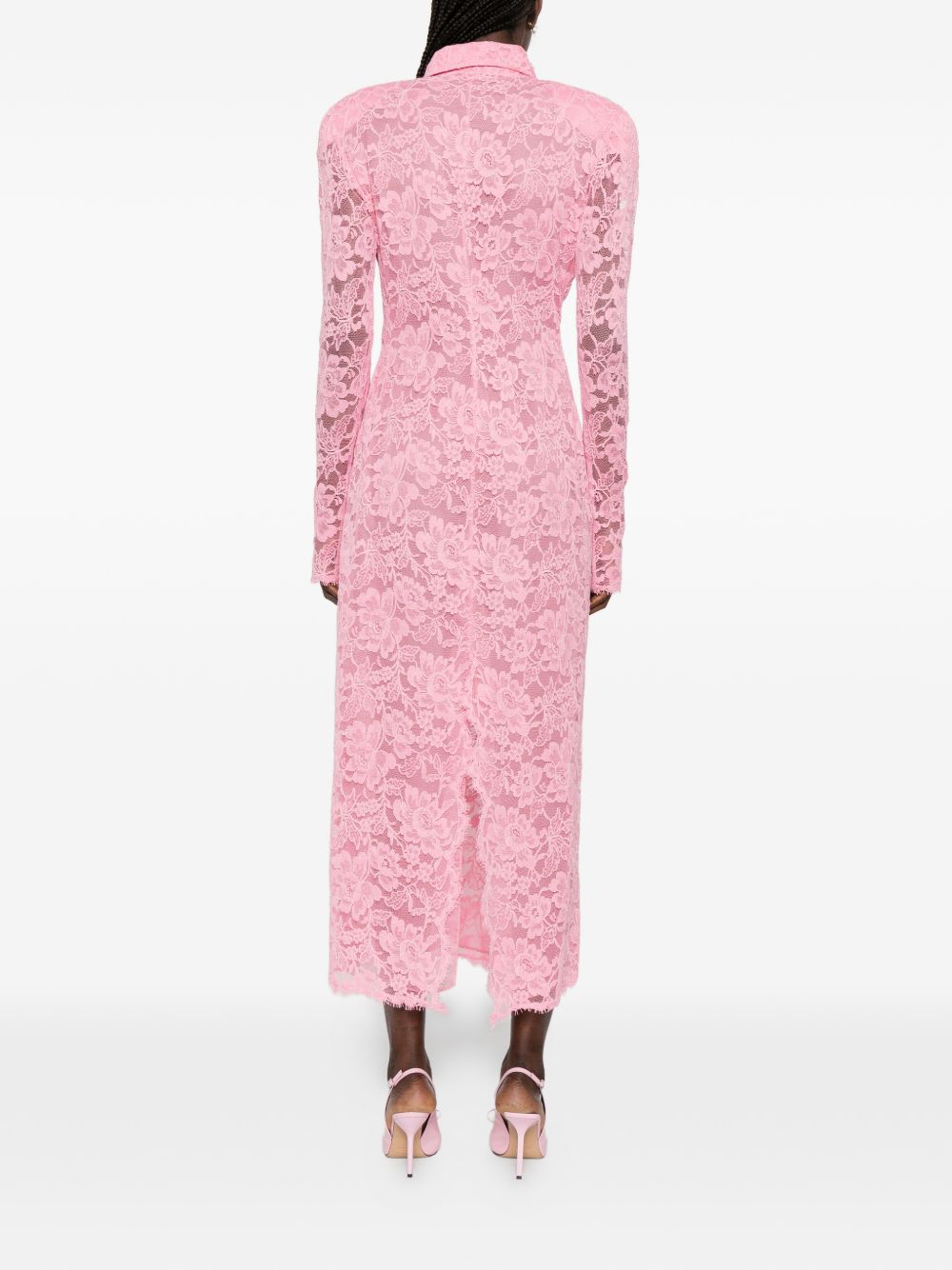 Abito in pizzo floreale in rosa Rowen rose - donna 