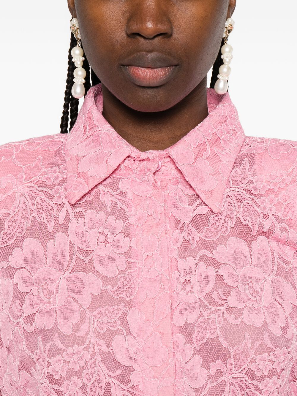 Abito in pizzo floreale in rosa Rowen rose - donna 