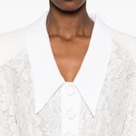 Abito midi con maniche a palloncino in bianco Rowen Rose - donna 