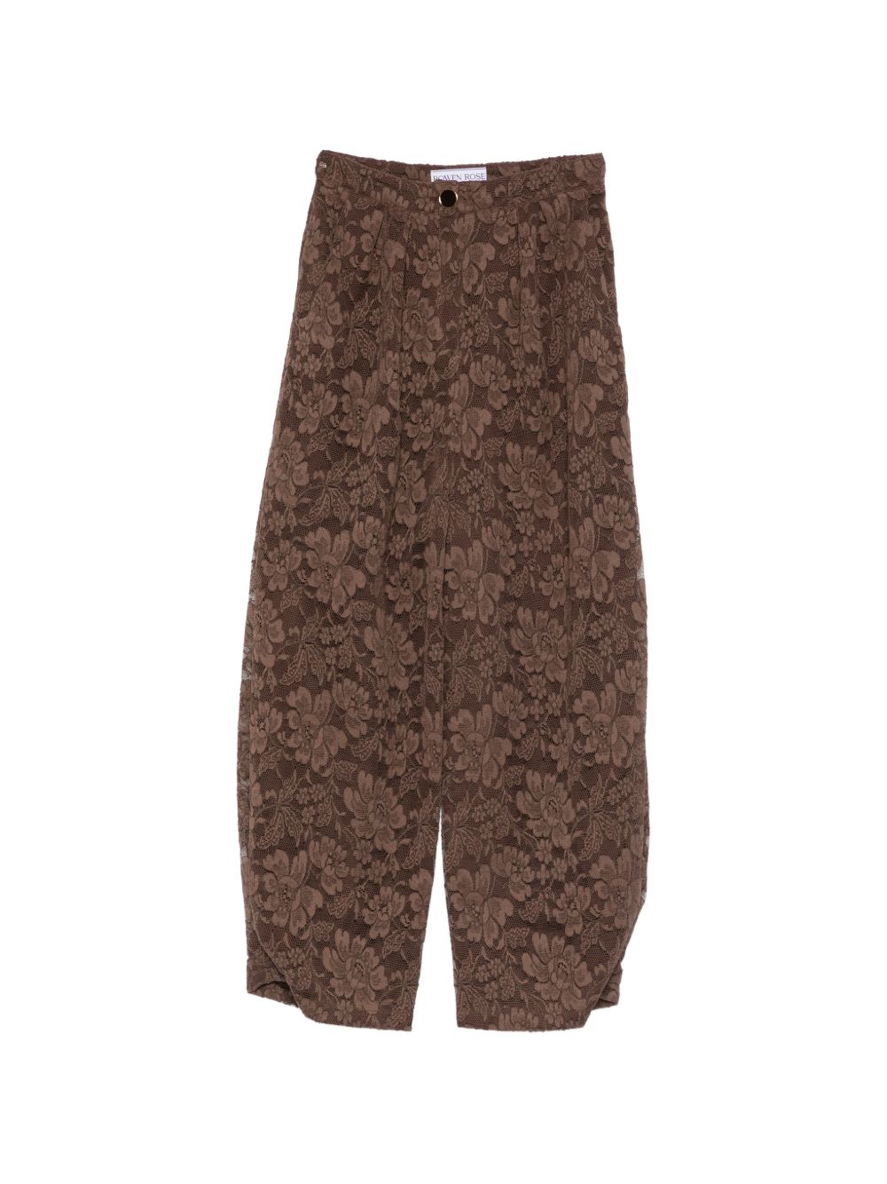 Pantaloni affusolati in pizzo in marrone Rowen rose - donna 