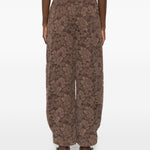 Pantaloni affusolati in pizzo in marrone Rowen rose - donna 