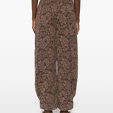 Pantaloni affusolati in pizzo in marrone Rowen rose - donna 