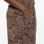 Pantaloni affusolati in pizzo in marrone Rowen rose - donna 