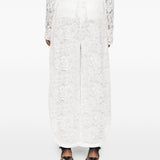 Pantaloni affusolati in pizzo in bianco Rowen rose - donna 
