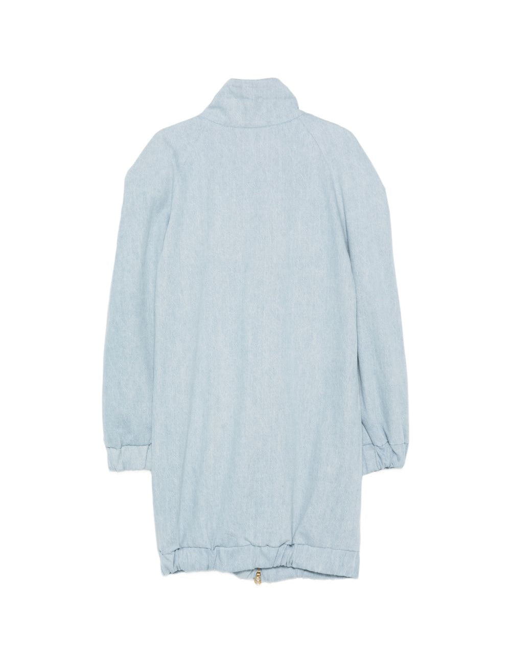 Giacca lunga con zip in azzurro Rowen Rose - donna 