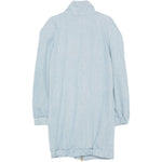 Giacca lunga con zip in azzurro Rowen Rose - donna 