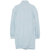 Giacca lunga con zip in azzurro Rowen Rose - donna 