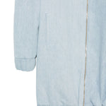 Giacca lunga con zip in azzurro Rowen Rose - donna 