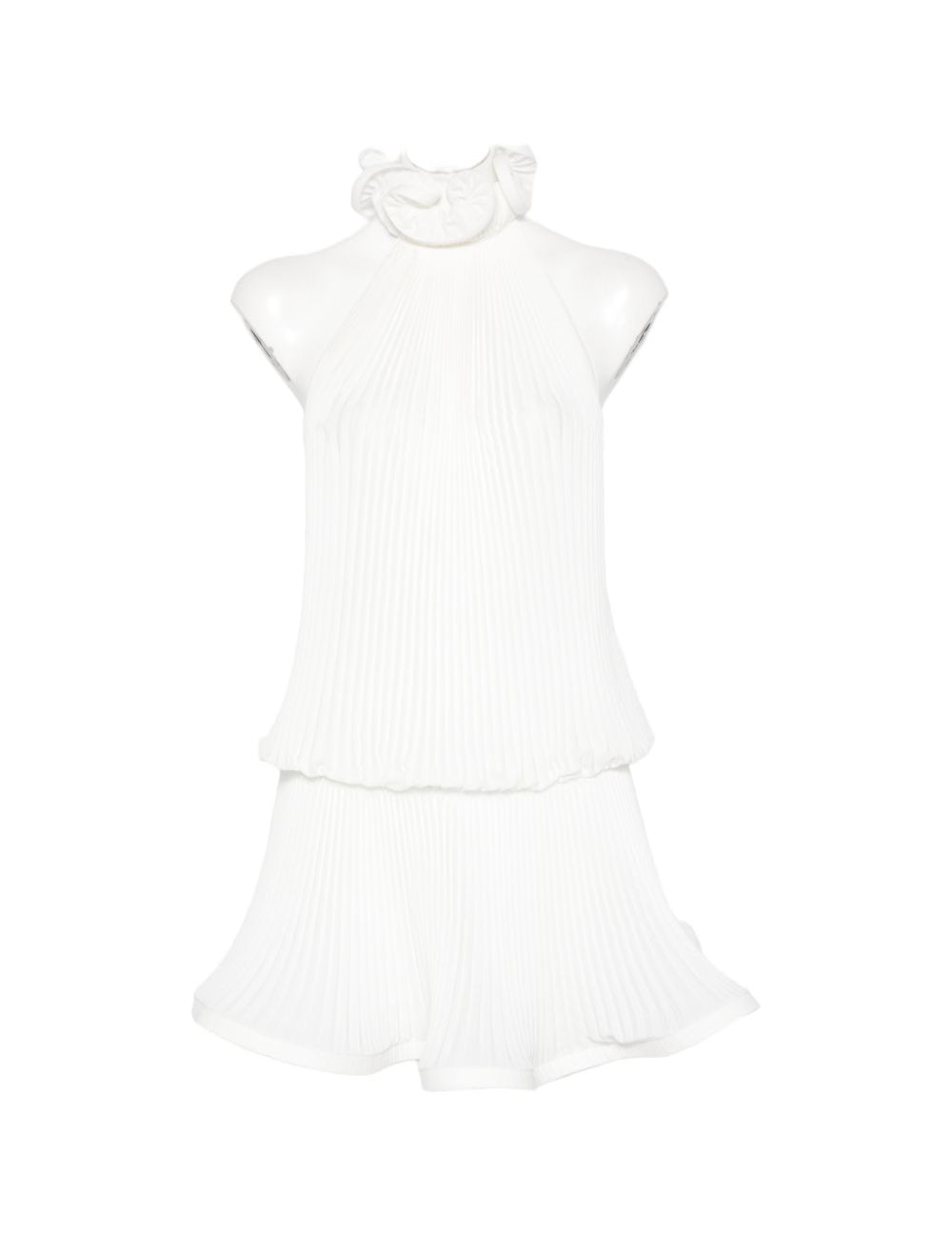 Abito mini plissettato bianco Rowen Rose - donna 