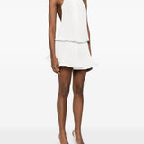 Abito mini plissettato bianco Rowen Rose - donna 