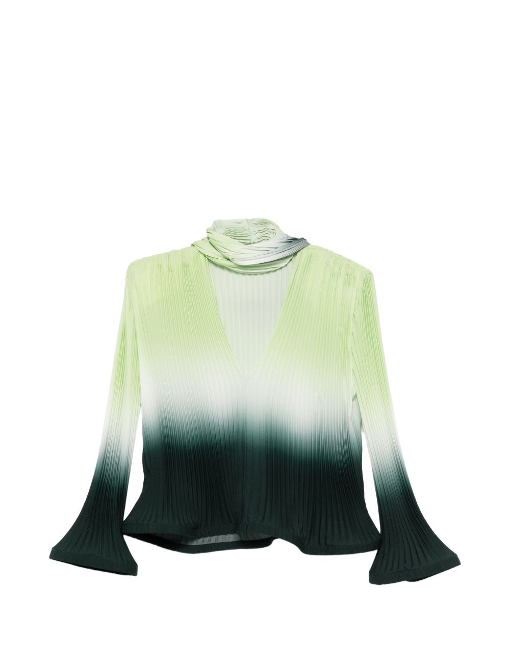 Blusa plissettata in verde degradè Rowen Rose - donna 