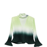Blusa plissettata in verde degradè Rowen Rose - donna 