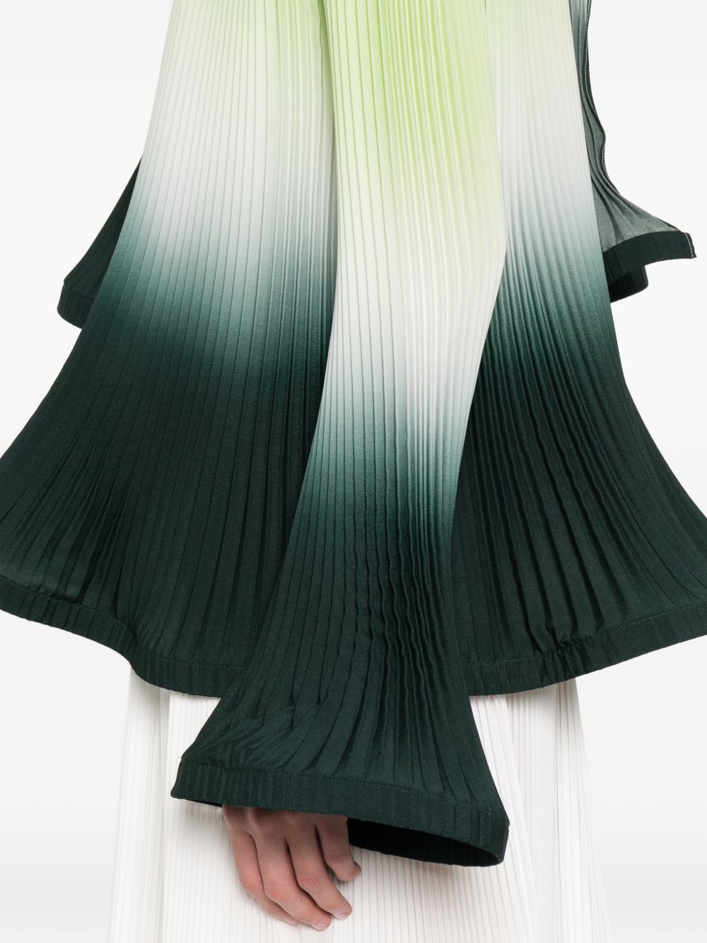 Blusa plissettata in verde degradè Rowen Rose - donna 