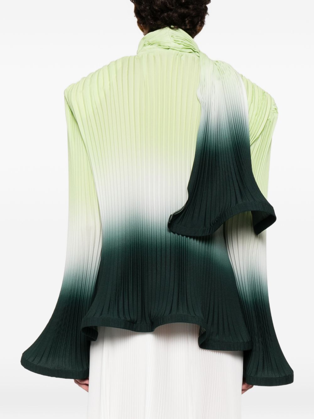 Blusa plissettata in verde degradè Rowen Rose - donna 