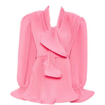 Abito corto con plissè in rosa Rowen Rose - donna 