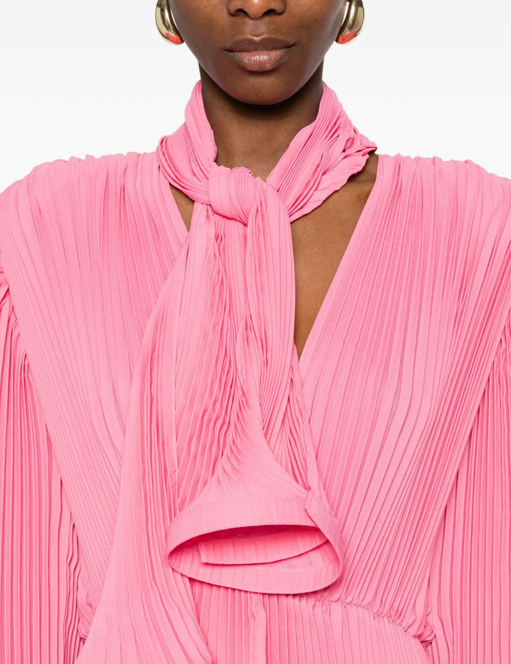 Abito corto con plissè in rosa Rowen Rose - donna 