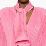 Abito corto con plissè in rosa Rowen Rose - donna 