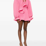 Abito corto con plissè in rosa Rowen Rose - donna 