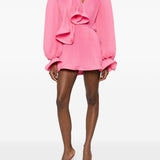 Abito corto con plissè in rosa Rowen Rose - donna 