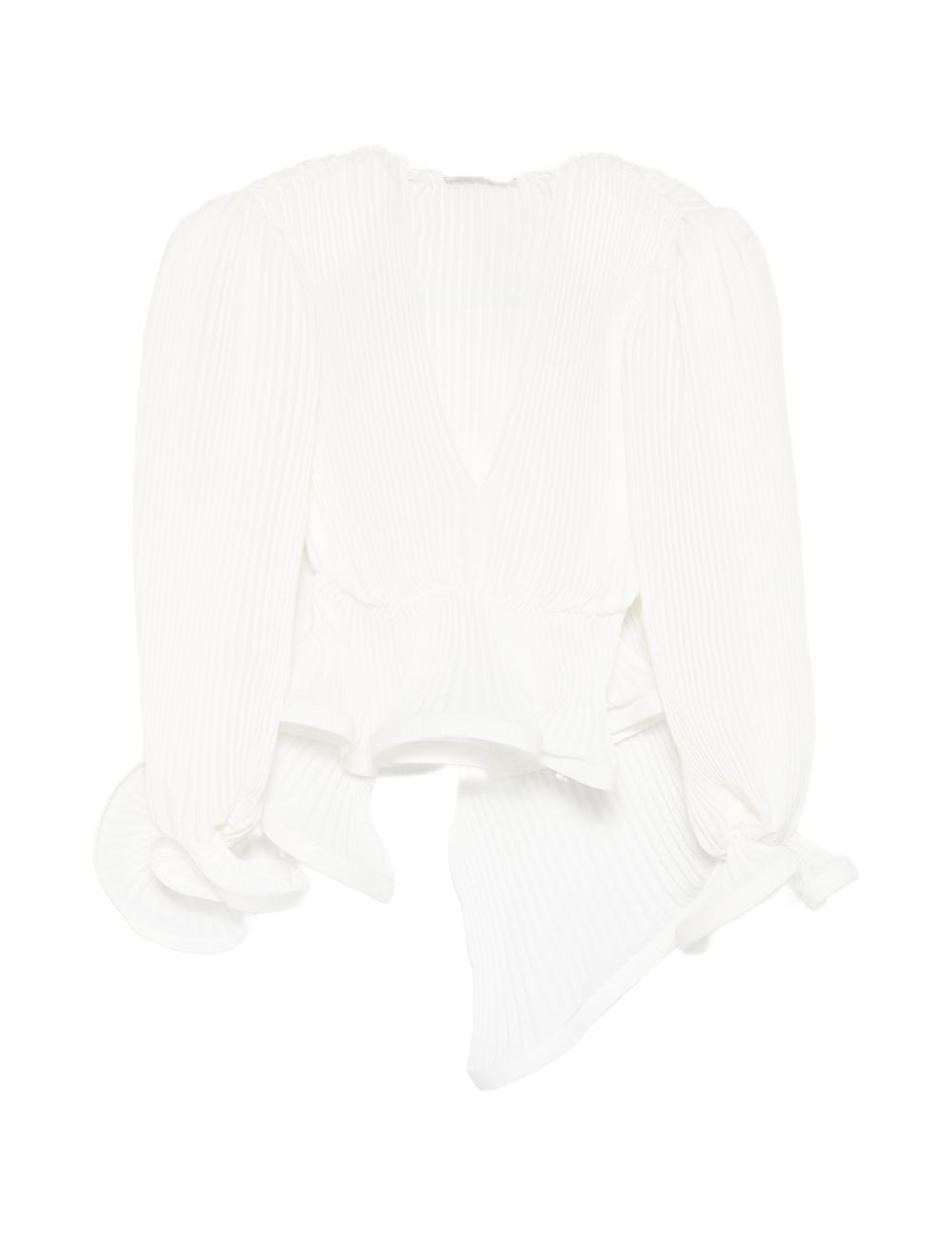 Blusa con rushes in bianco Rowen rose - donna 