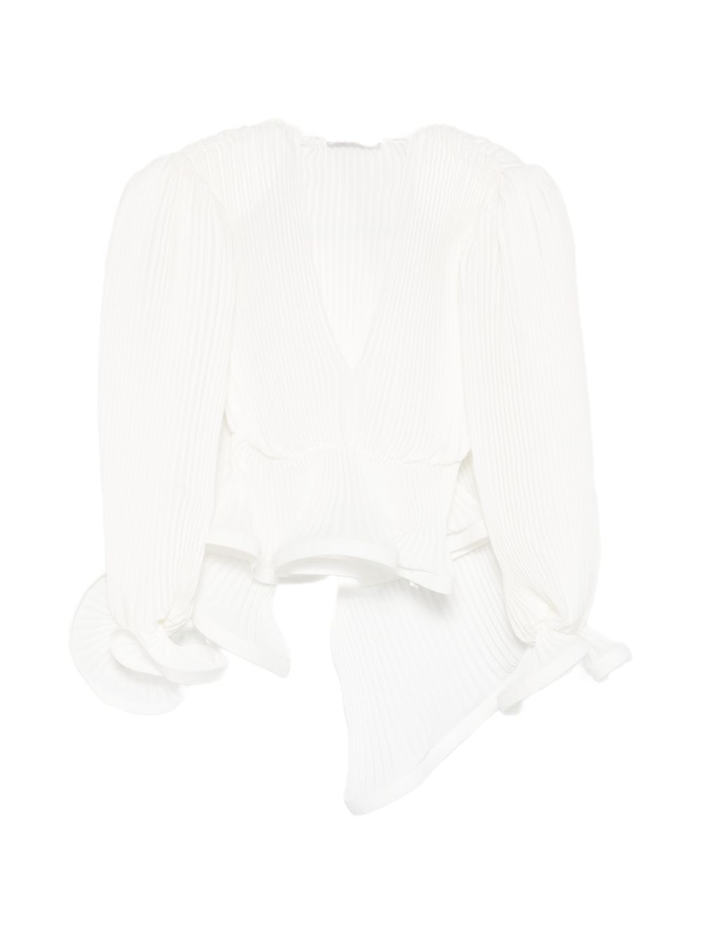 Blusa con rushes in bianco Rowen rose - donna 