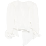Blusa con rushes in bianco Rowen rose - donna 