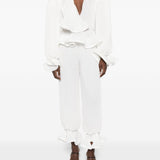Blusa con rushes in bianco Rowen rose - donna 