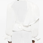 Blusa con rushes in bianco Rowen rose - donna 
