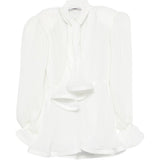 Abito corto con plissè in bianco Rowen Rose - donna 