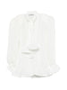 Abito corto con plissè in bianco Rowen Rose - donna