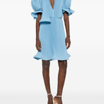 Abito corto con plissè in blu Rowen Rose - donna 