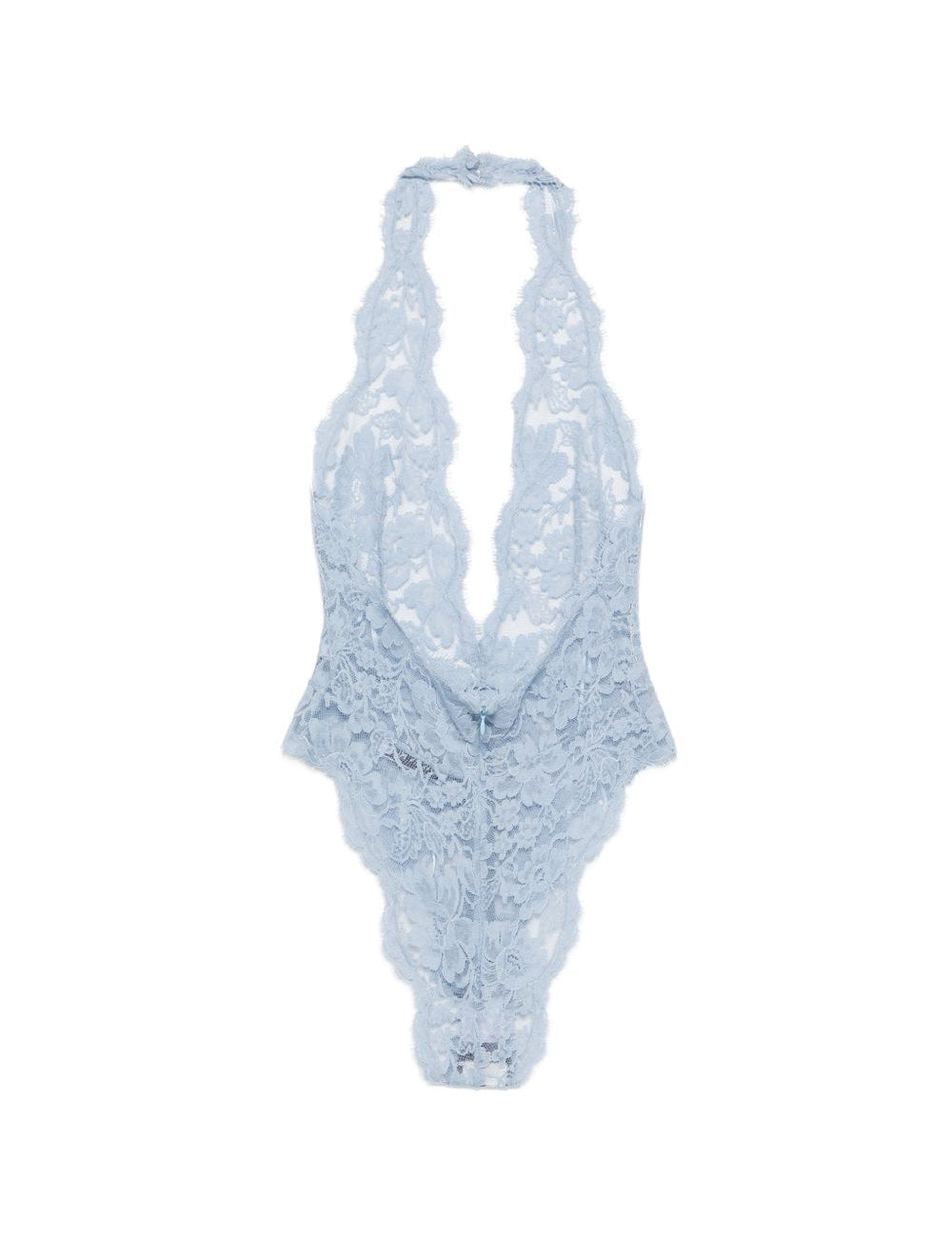 Body con scollo all'americana in blu Rowen rose - donna 