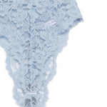 Body con scollo all'americana in blu Rowen rose - donna 