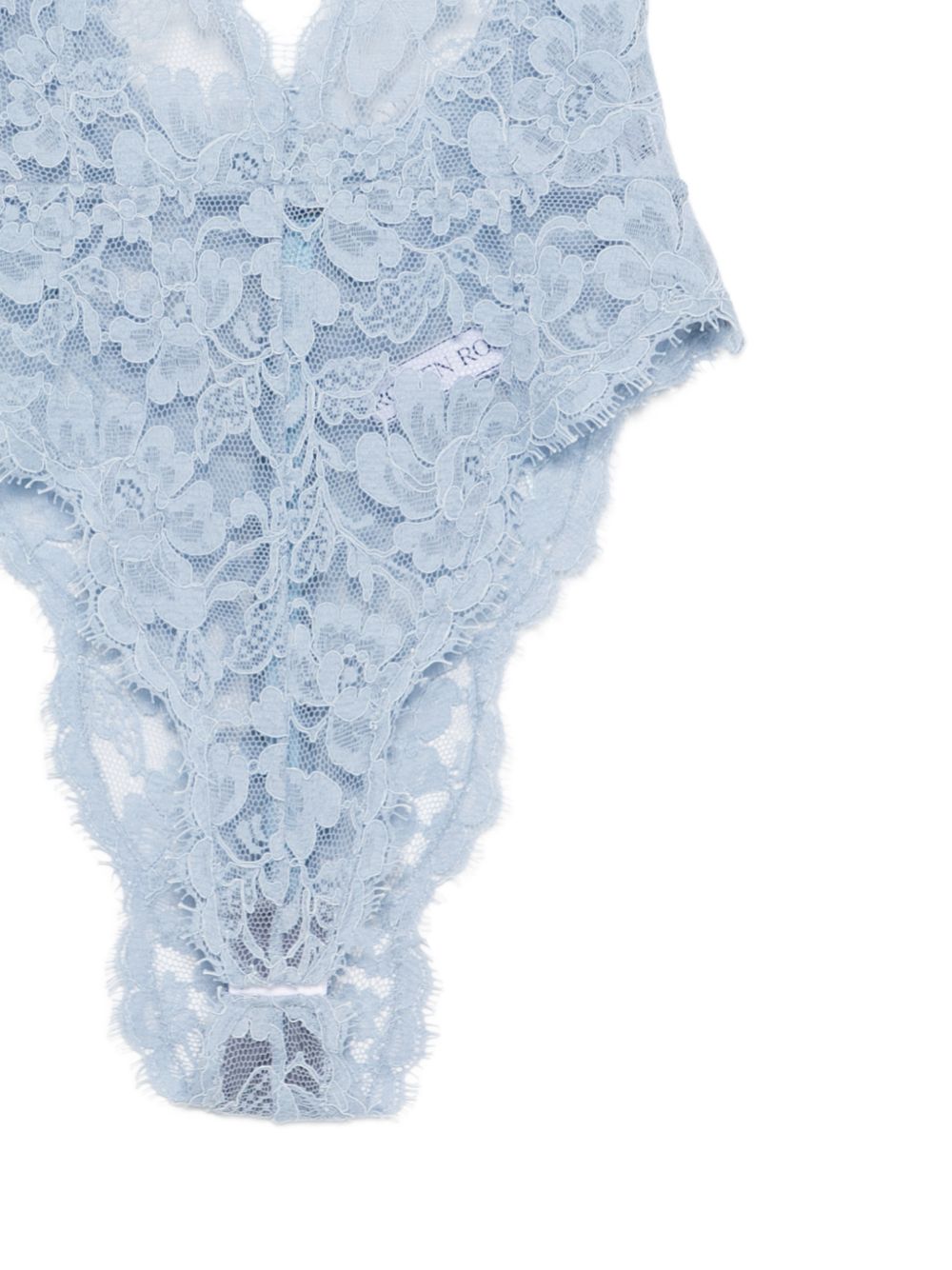 Body con scollo all'americana in blu Rowen rose - donna 