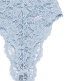 Body con scollo all'americana in blu Rowen rose - donna 