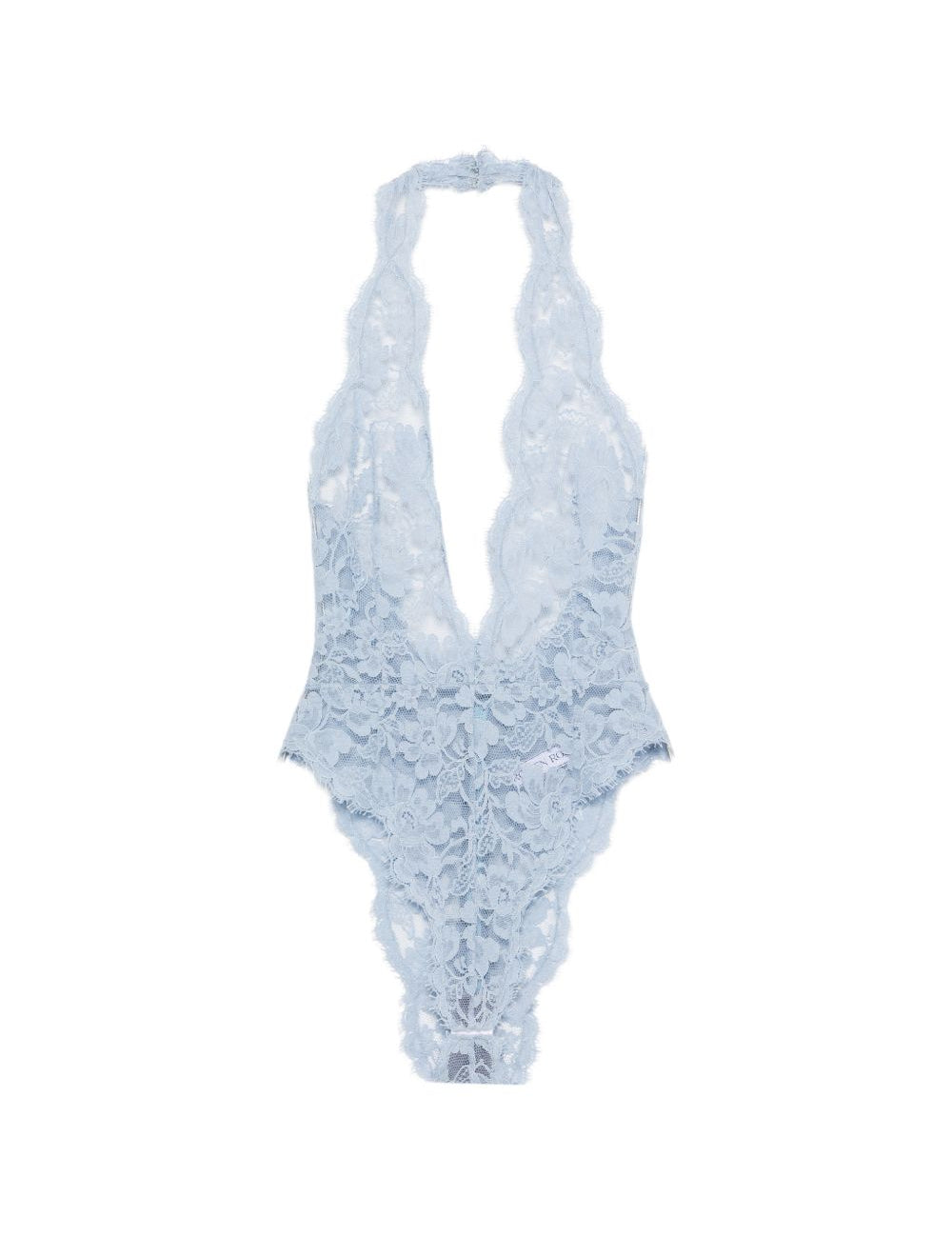Body con scollo all'americana in blu Rowen rose - donna 
