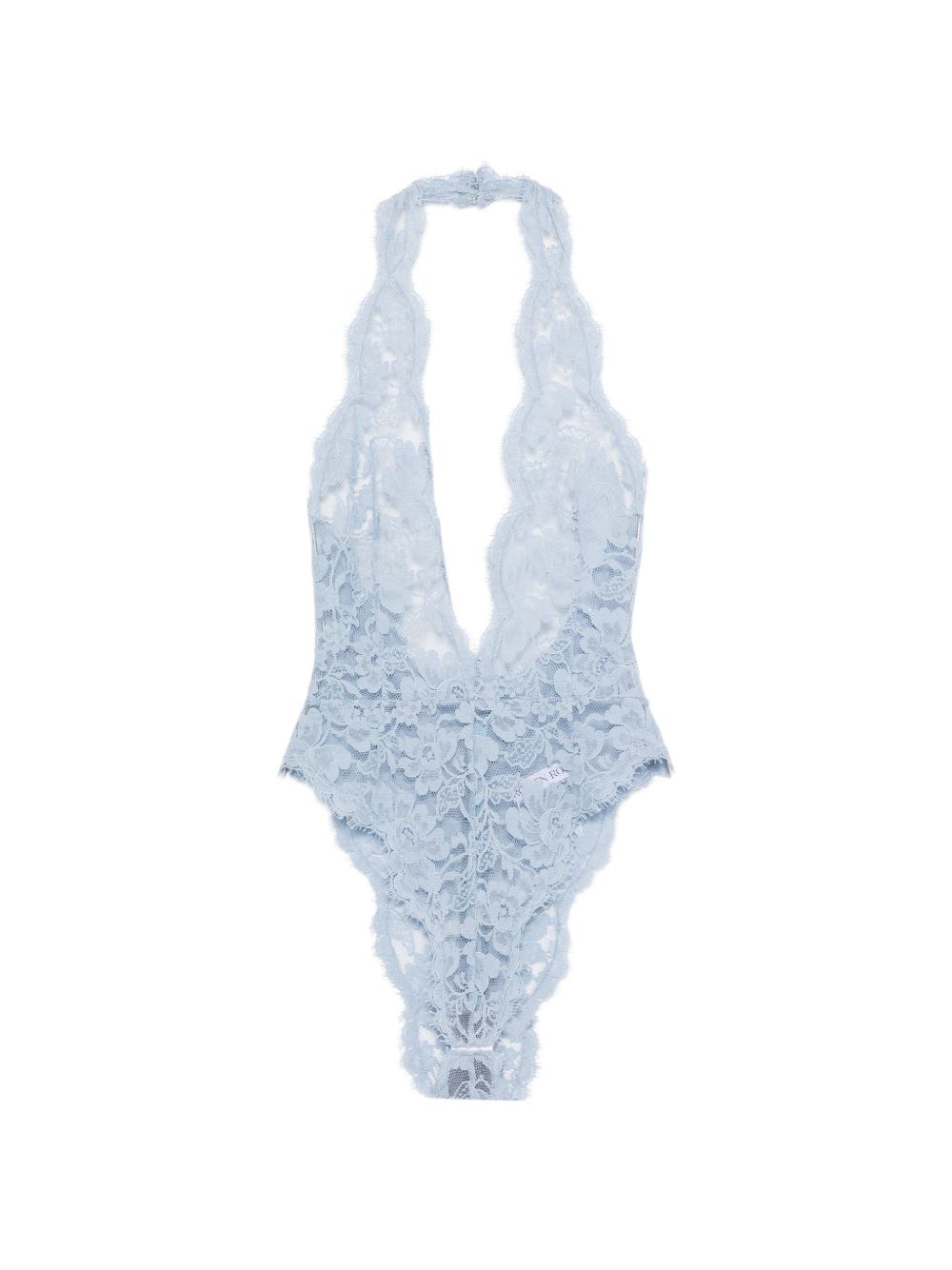 Body con scollo all'americana in blu Rowen rose - donna 
