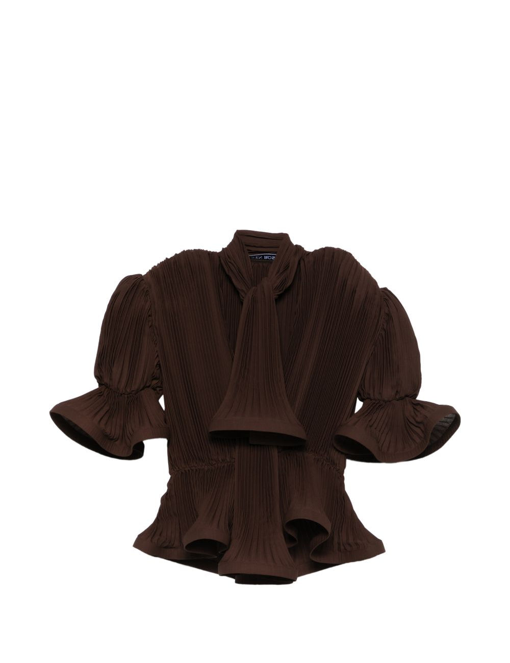 Top con ruches in marrone Rowen rose - donna 