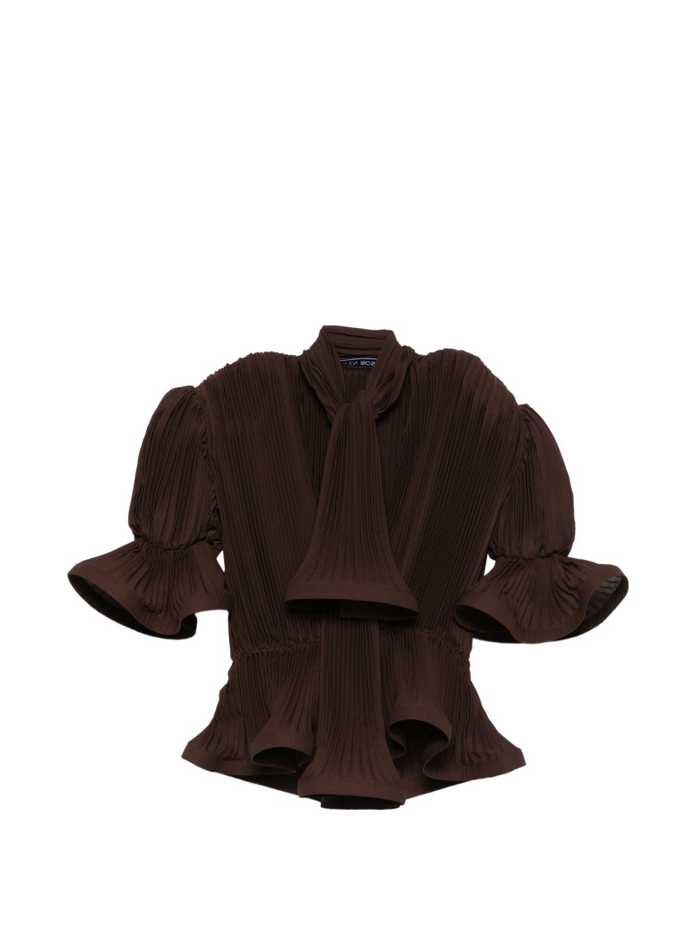 Top con ruches in marrone Rowen rose - donna 