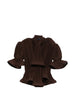 Women's Rowen Rose brown ruffled top