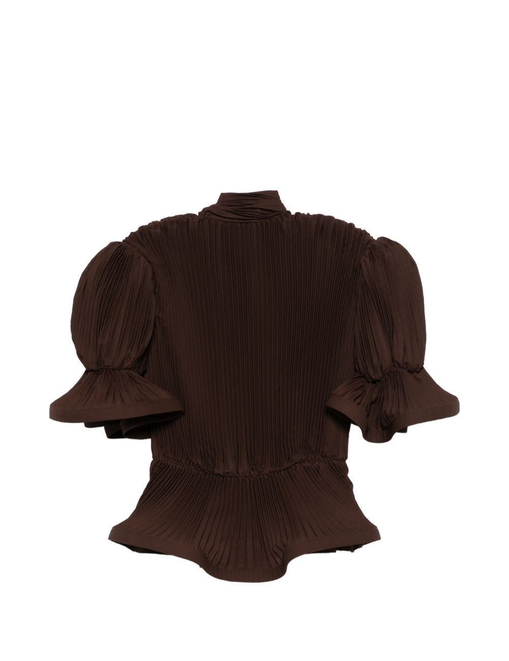 Top con ruches in marrone Rowen rose - donna 
