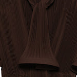 Top con ruches in marrone Rowen rose - donna 