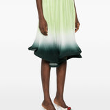 Gonna midi plissettata in verde degradè Rowen Rose - donna 
