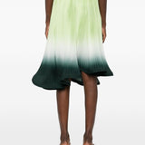 Gonna midi plissettata in verde degradè Rowen Rose - donna 