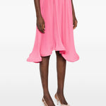 Gonna plissettata degradè in georgette in rosa Rowen rose - donna 