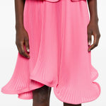 Gonna plissettata degradè in georgette in rosa Rowen rose - donna 