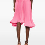 Gonna plissettata degradè in georgette in rosa Rowen rose - donna 