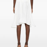 Gonna midi plissettata in bianco Rowen Rose - donna 