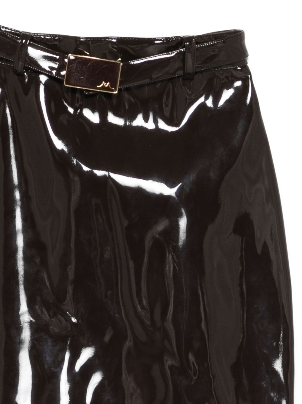 Gonna midi con dettaglio in pizzo in marrone Rowen rose - donna 